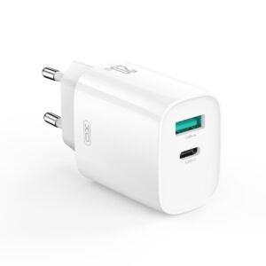XO wall charger CE29 PD 20W 1x USB-C 1x USB-A white