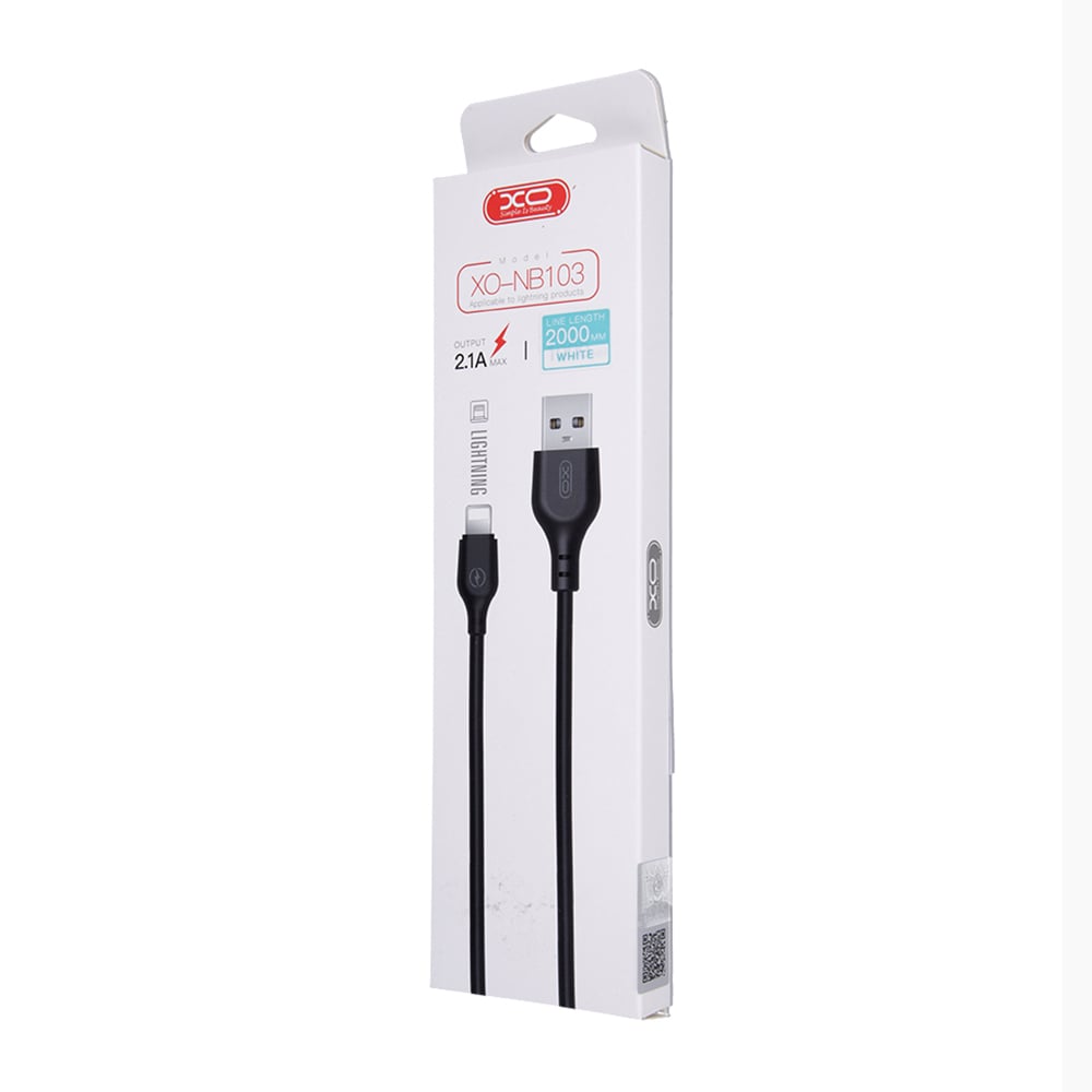 XO Cable USB-A – Lightning, 2m, 2.1A, NB103 white - Image 2
