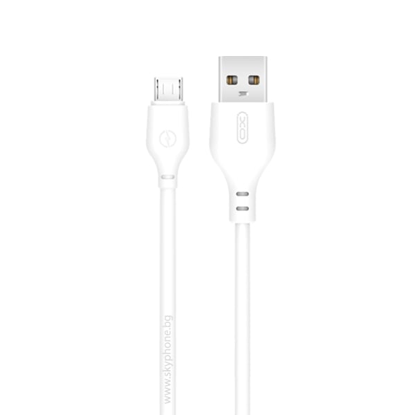 Καλώδιο USB – Micro USB, XO, 2.1A, 2m, NB103 λευκό