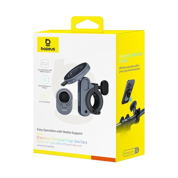 BASEUS Bicycle / Motorcycle Holder, PrimeTrip Bicycle magnetic black – C40569001121-00 - Image 2