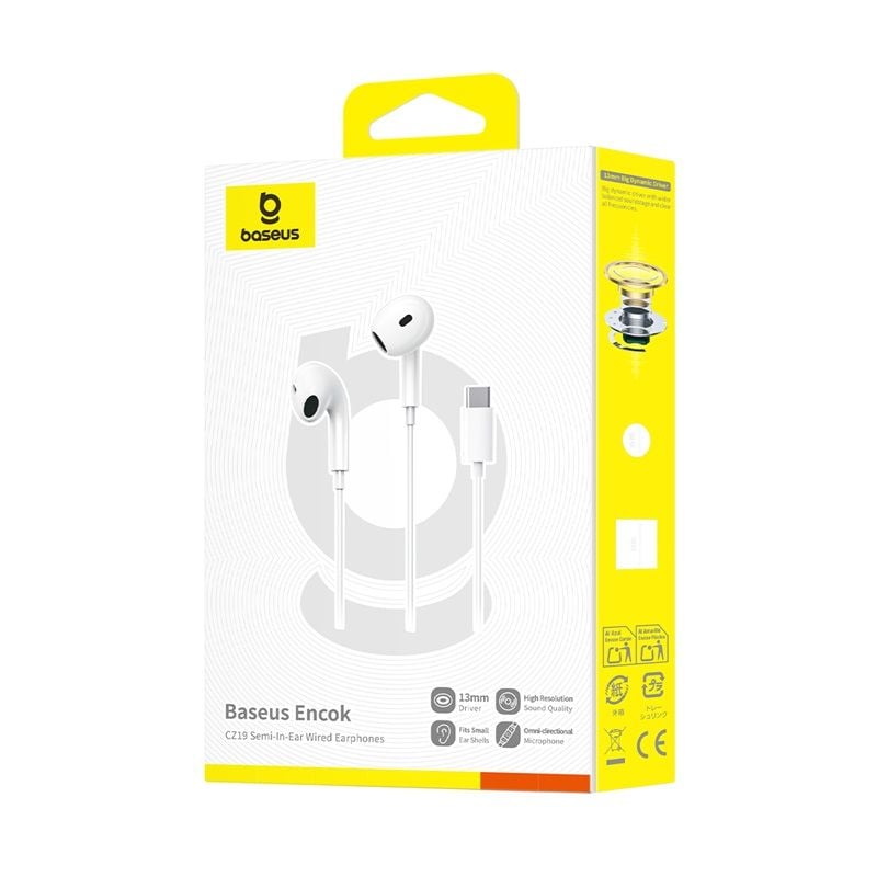 BASEUS HF Encok CZ19, Type-C white – A00182201213-00 - Image 2