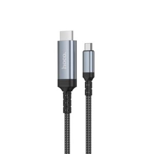 Screen mirroring cable USB C to HDMI Hoco 4K 30Hz 1,8m UA43 metal gray