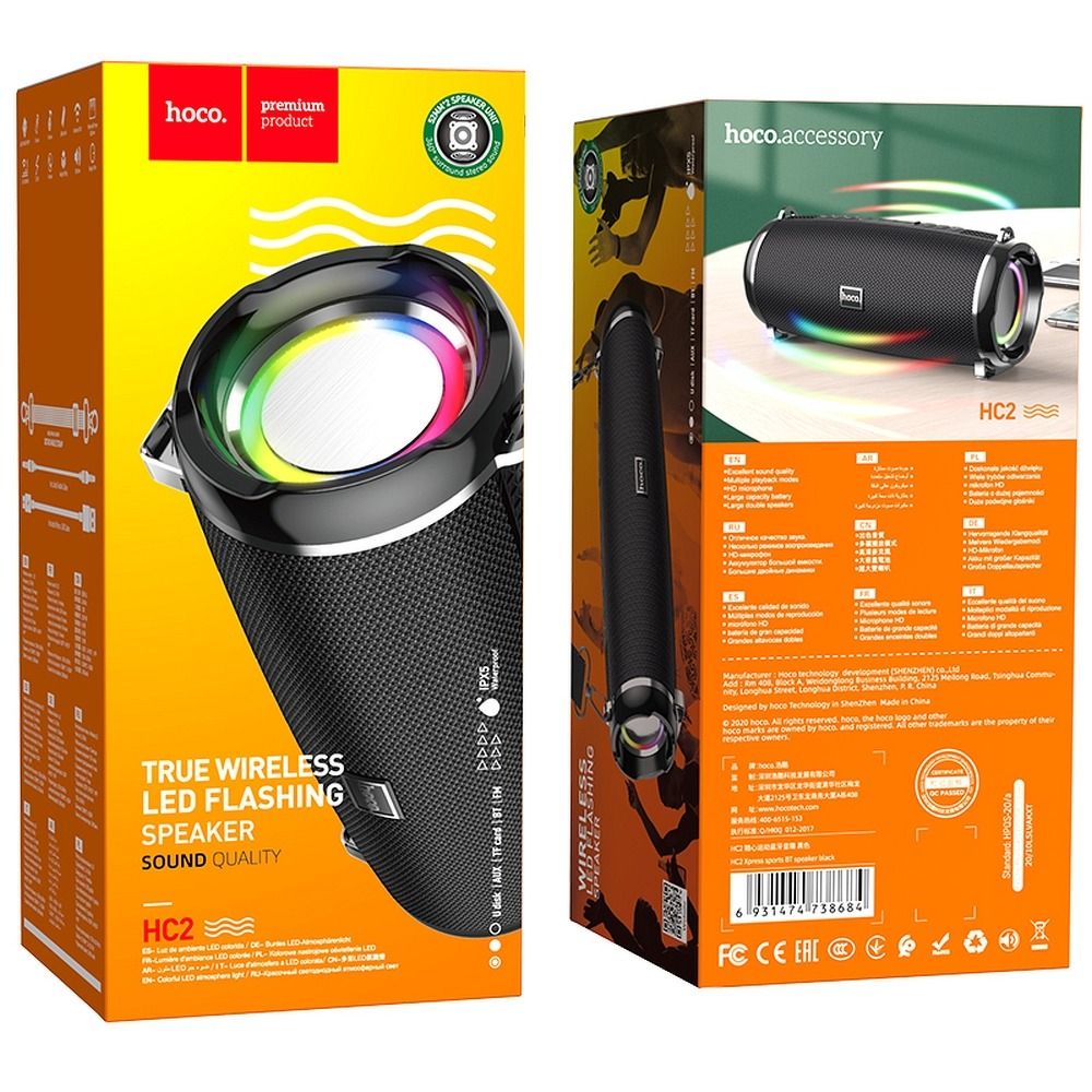 Hoco HC2 wireless speaker bluetooth black - Image 2