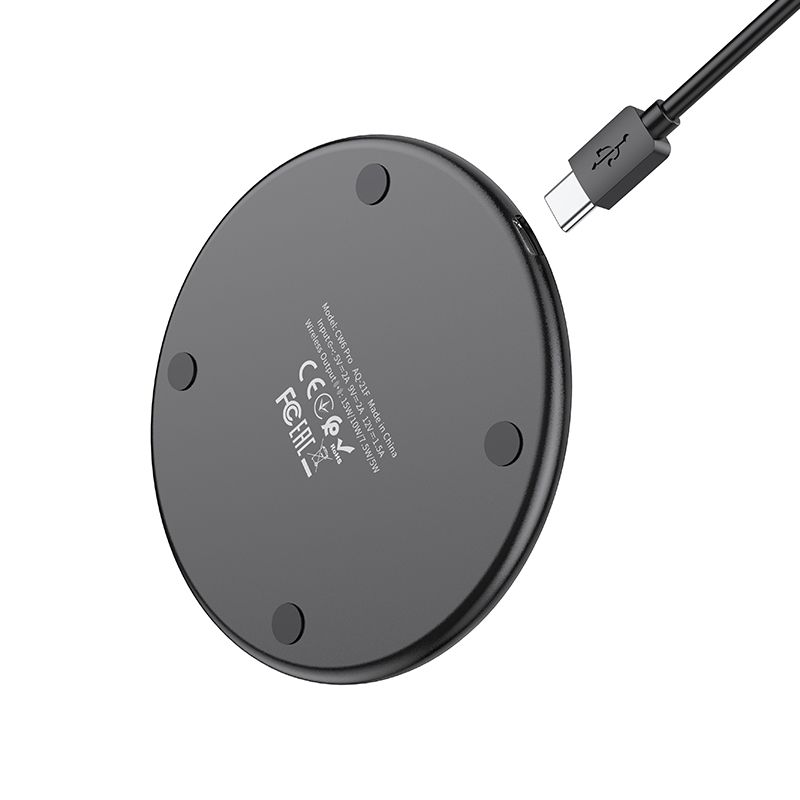 Wireless charger Hoco 2A 15W with light CW6 PRO black - Image 5