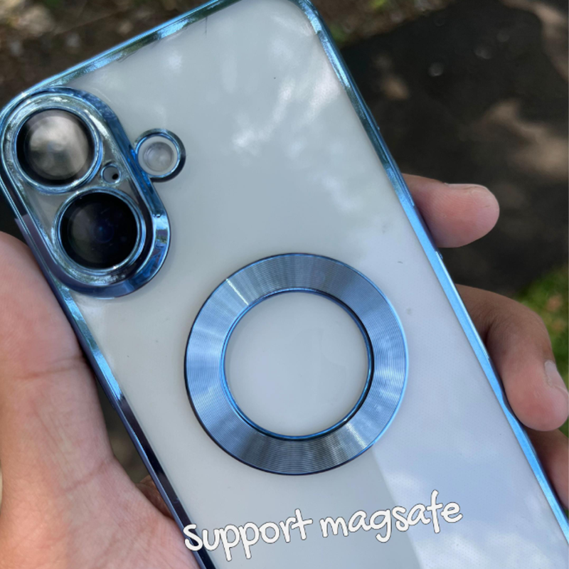 Θήκη Σιλικόνης για θήκη για iPhone 16 Plus με Τζαμάκι Κάμερας – Blue Open Ring - Image 4