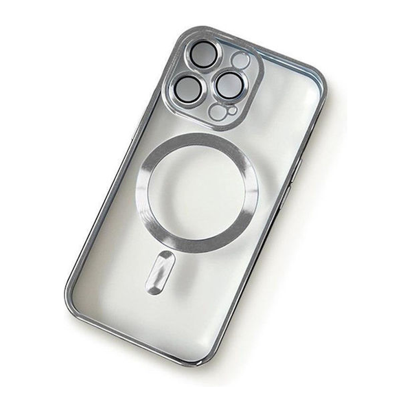Mag Case Metal Θήκη για iPhone 15 Pro Max 6,7” με Προστασία Κάμερας – Silver Open Ring - Image 2