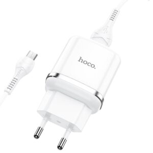 HOCO N3 travel charger USB A + καλώδιο USB A to Micro USB QC3.0 3A 18W λευκό