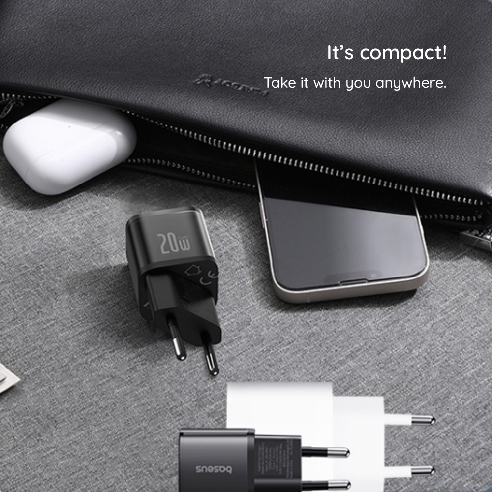 BASEUS 220V 20W, USB-C, GaN5s black – P10162503113-00 - Image 6