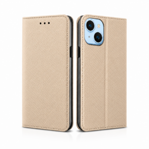 Θήκη Smart Book Magnet Case for iPhone 15 Plus Gold