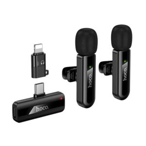 Hoco L20A Wireless double microphone Lightning / USB-C black