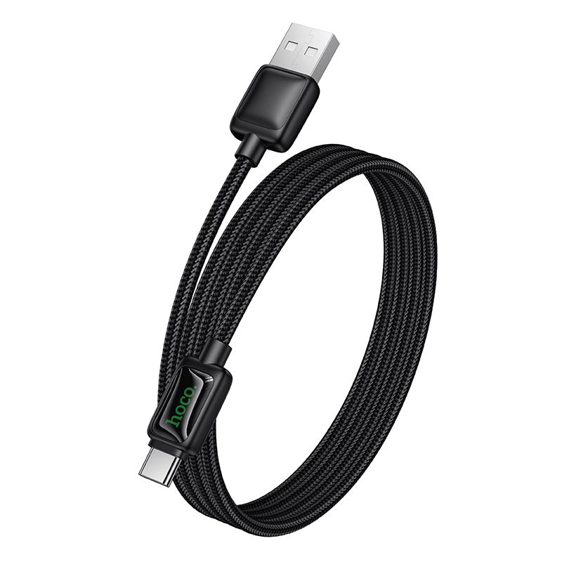 Καλώδιο USB-A σε USB-C Hoco 3A 1,2m με Οθόνη Έντασης Ρεύματος U146 Μαύρο - Image 7