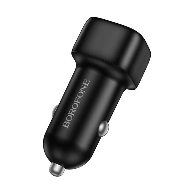 Borofone Car Charger BZ34B Cloud – USB + Type C – QC 3.0 PD 38W με καλώδιο Type C σε Lightning μαύρο - Image 3