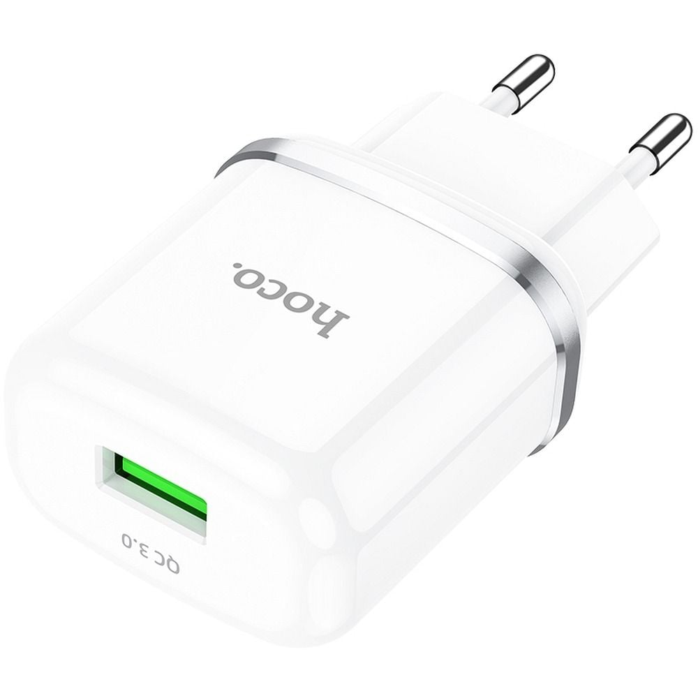 HOCO N3 travel charger USB A + καλώδιο USB A to Micro USB QC3.0 3A 18W λευκό - Image 3