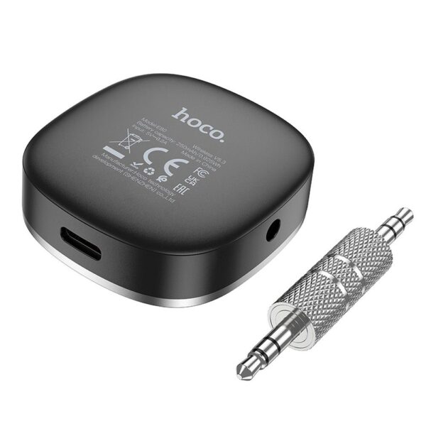 Adapter AUX Bluetooth Jack 3,5 mm Hoco με οθόνη E80 μαύρο - Image 4