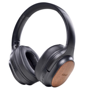 Akai BTH-W150ANC Ασύρματα Over Ear Αναδιπλούμενα Bamboo Ακουστικά με Bluetooth, ANC, NTC, Handsfree και HiFi Stereo Sound