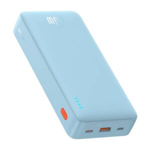 BASEUS Power Bank 20000mAh 20W, USB-A + USB-C Airpow blue – P10022804313-00