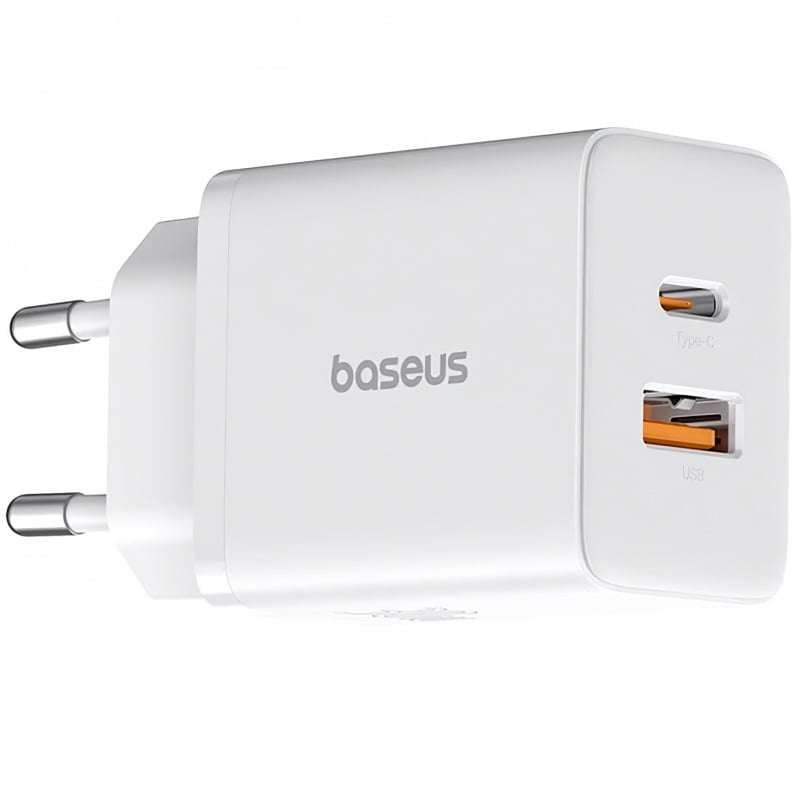 BASEUS 220V 30W, USB-A + USB-C, Cube Pro white – P10111404213-00