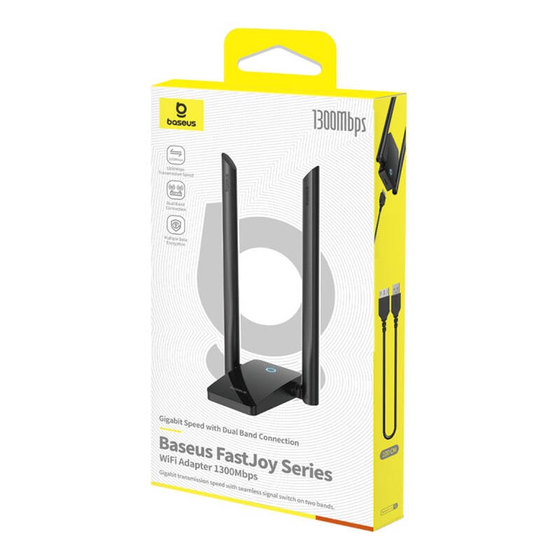 BASEUS Adapter/Wi-Fi Amplifier FastJoy, 1300Mbps, BA04 black – B01317600111-05 - Image 2