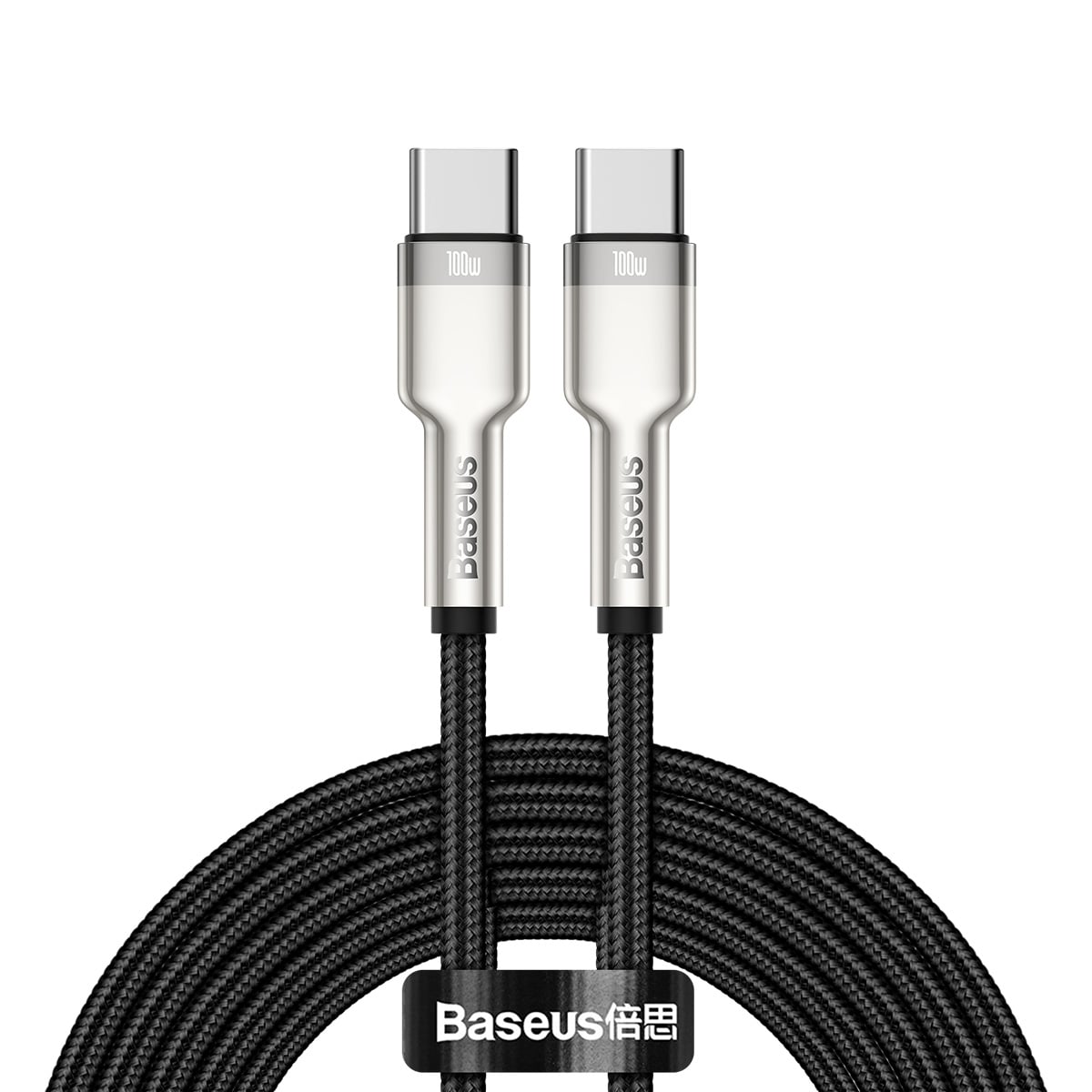 BASEUS Cable Type-C – Type-C, 1m, 100W, Cafule Metal (black) – CATJK-C01