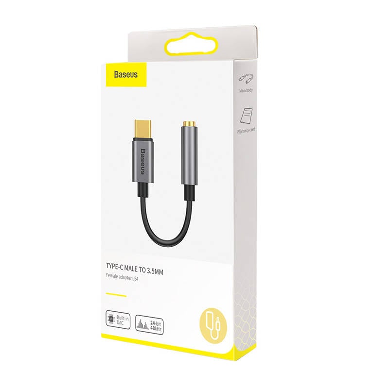 BASEUS Adapter Type-C to 3.5mm, CATL54-0G γκρι - Image 2