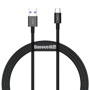 BASEUS Cable USB-A – Type-C, 1m, 66W, 6A, Superior S (black) – CATYS-01