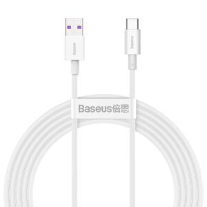 BASEUS Cable USB-A – Type-C, 2m, 66W, Superior S, CATYS-A02 white