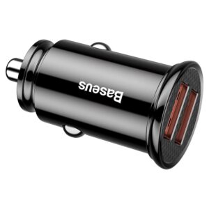 BASEUS 12V 30W, 2xUSB-A, black – CCALL-YD01