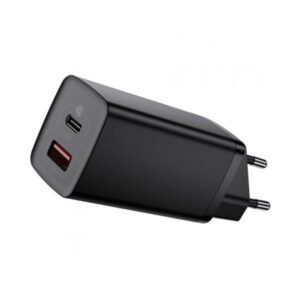 BASEUS 220V 65W, USB-A + USB-C, GaN2 Lite, black – CCGAN2L-B01