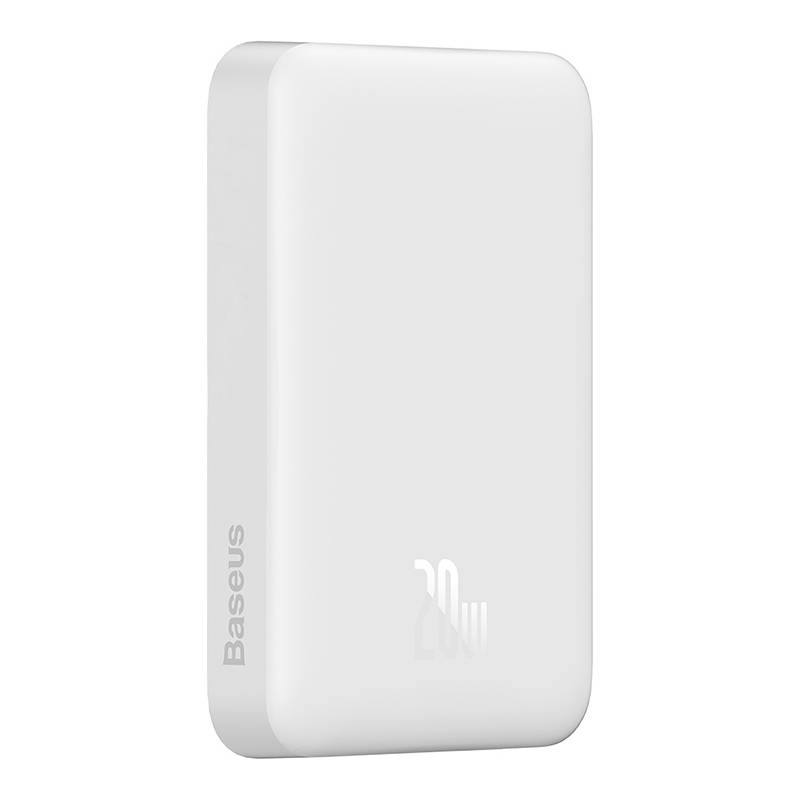 BASEUS Power Bank 10000mAh 20W, Magnetic Mini Wireless white – PPCX070002 - Image 3