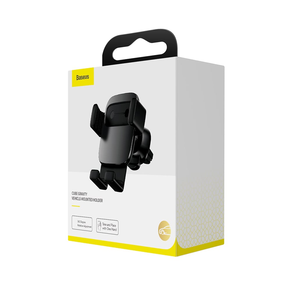 BASEUS Holder for mounting, Cube Gravity black – SUYL-FK01 - Image 2