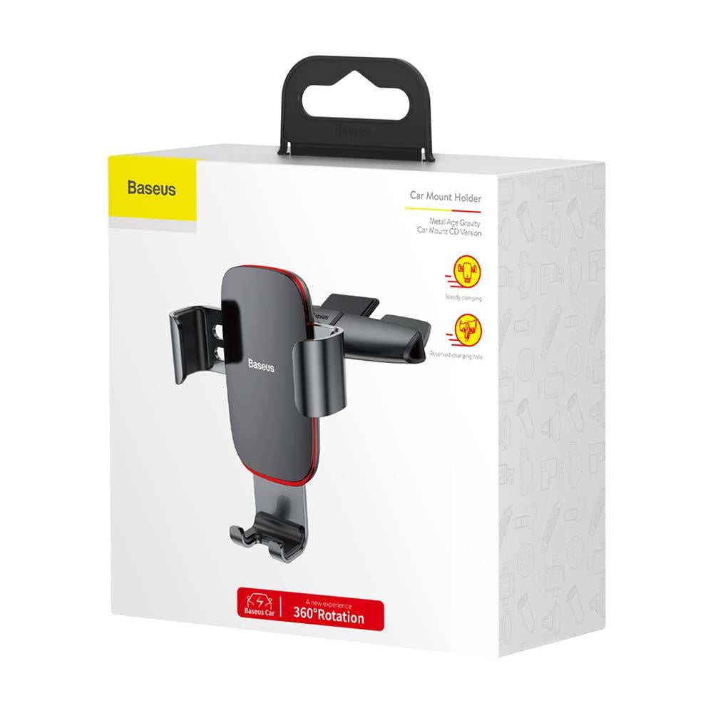 BASEUS Holder for mounting, Metal Age, CD Version black – SUYL-J01 - Image 2