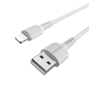 Borofone Cable BX16 Easy – USB to Lightning – 2A 1 μέτρο λευκό