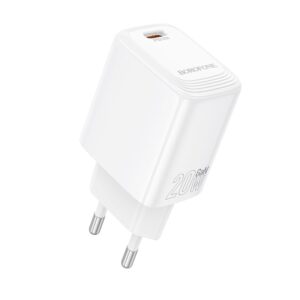 Borofone Wall charger BN26 Fuente – Type C – PD 20W white