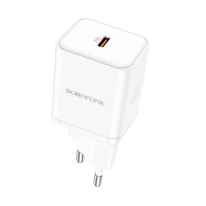 Borofone Wall charger BN6 Field – Type C – QC 3.0 PD 20W white