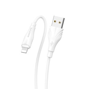 Borofone Cable BX18 Optimal – USB-Α to Lightning – 2A 1 μέτρο λευκό