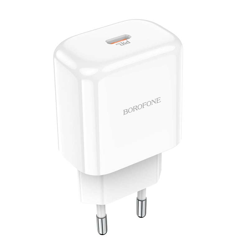 Borofone Wall charger BN3 Premium – Type C – QC 3.0 PD 2.0 20W white