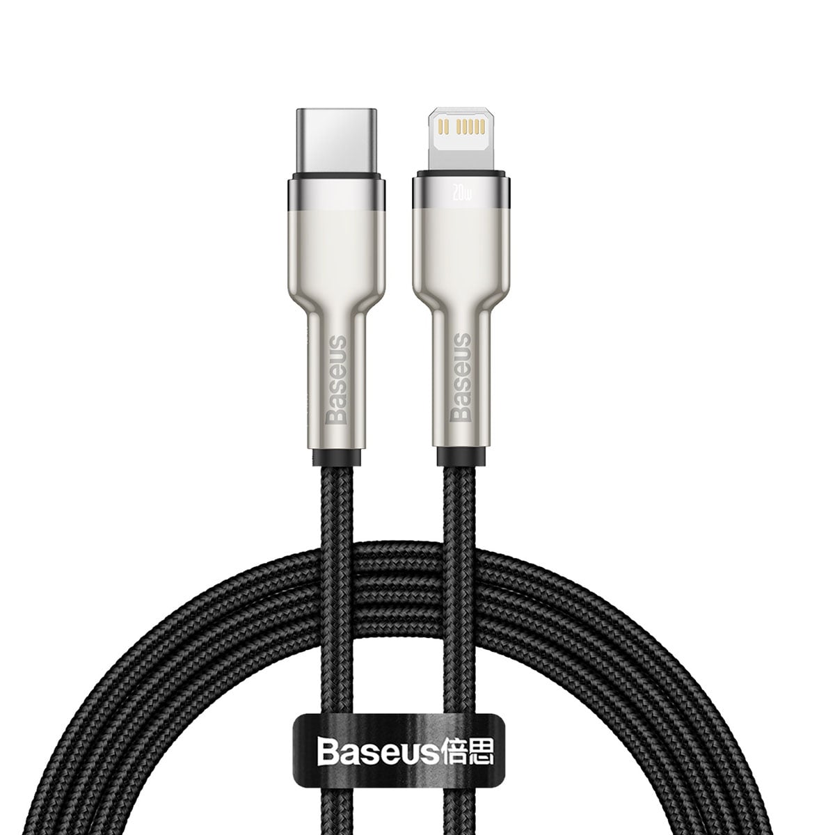 BASEUS Cable Type-C – Lightning, 1,5m, 20W, Cafule (black) – CATLJK-A01