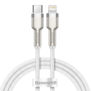 BASEUS Cable Type-C – Lightning, 1m, 20W, Cafule (white) – CATLJK-A02