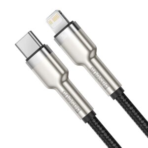 BASEUS Cable Type-C – Lightning, 2m, 20W, Cafule (black) – CATLJK-B01