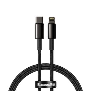 BASEUS Καλώδιο Type-C – Lightning, 1m, 20W, Tungsten Gold, CATLWJ-01 /black