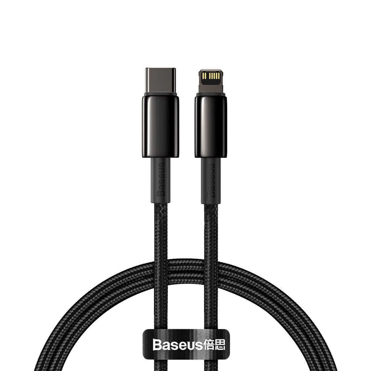 BASEUS Καλώδιο Type-C – Lightning, 1m, 20W, Tungsten Gold, CATLWJ-01 /black