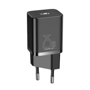BASEUS 220V 25W, 1*USB-C, Super Si (black) – CCSP020101