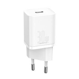 BASEUS 220V 30W, 1*USB-C, Super Si (white) – CCSUP-J02