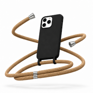 Θήκη Σιλικόνης με Μπεζ Κορδόνι για Apple iPhone 11 Mobicase – Μαύρο