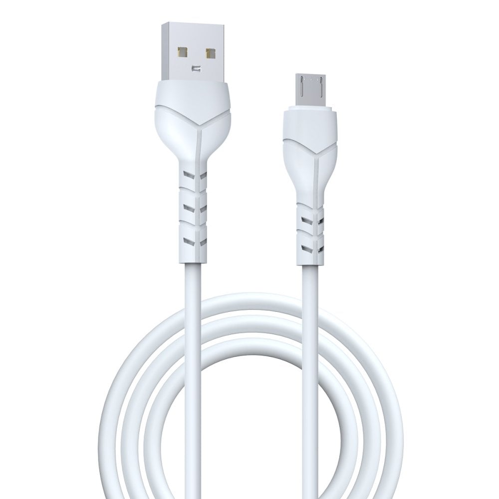 Devia καλώδιο Kintone EC144 USB – MicroUSB 1m 2,1A λευκό