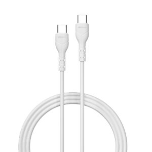 Devia καλώδιο Kintone EC151 USB-C – USB-C 1m 3A 60W λευκό