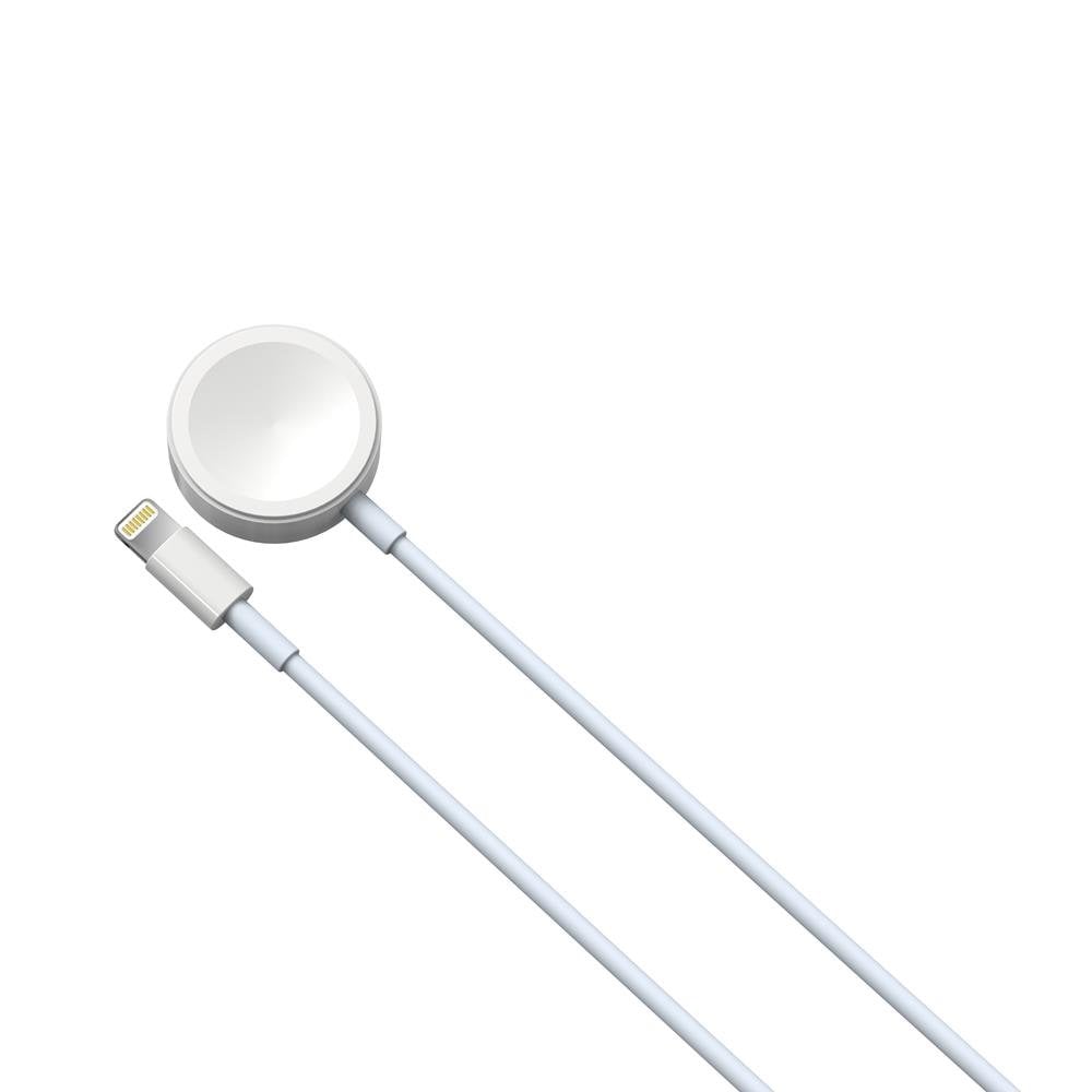 Devia καλώδιο 2in1 Smart EA199 USB – Lightning λευκό με επαγωγικό μαγνητικό φορτιστή για Apple Watch - Image 2