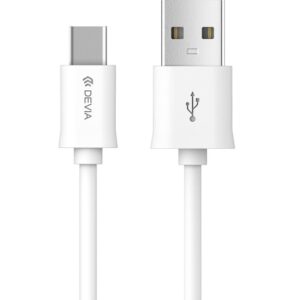 Devia καλώδιο Smart EC082 USB-A – USB-C 1m 2,1A λευκό