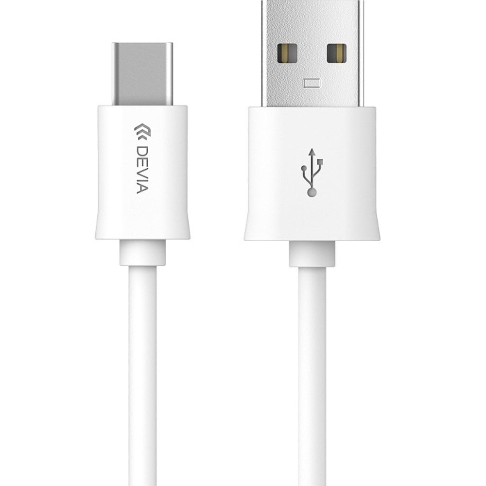 Devia καλώδιο Smart EC082 USB-A – USB-C 1m 2,1A λευκό