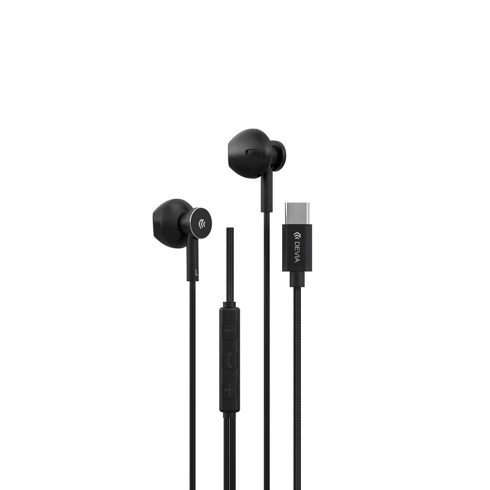 Devia ενσύρματα ακουστικά Smart M2 Digital Metal USB-C μαύρα - Image 3
